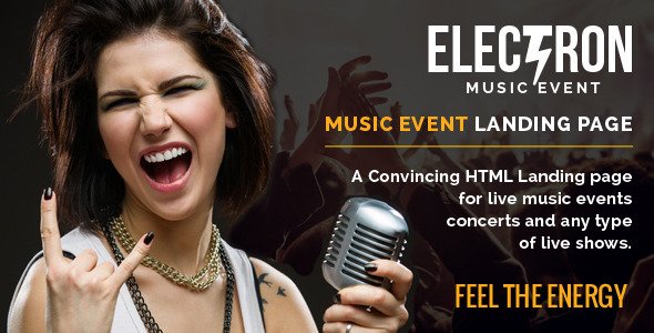 Electron Music Event Landing Page
 TFx