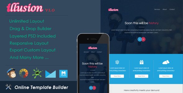 Illusion - Responsive Email + Drag & Drop Builder
 TFx