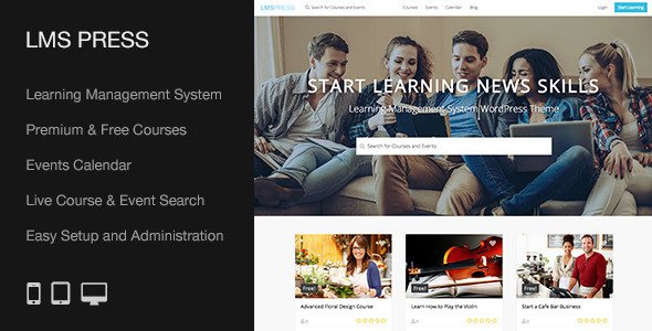LMS Press | Learning Management System WP Theme
 TFx