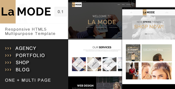La Mode - Responsive HTML5 Multipurpose Template
 TFx