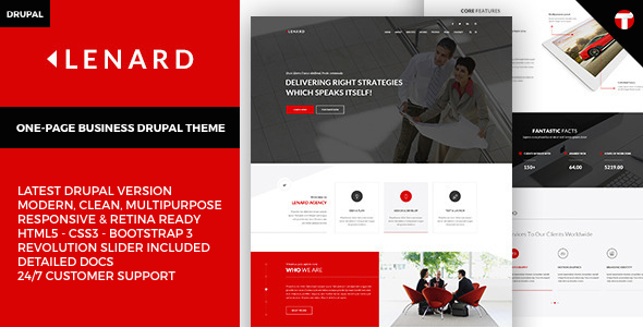 Lenard - Responsive One-Page Business Drupal Theme
 TFx