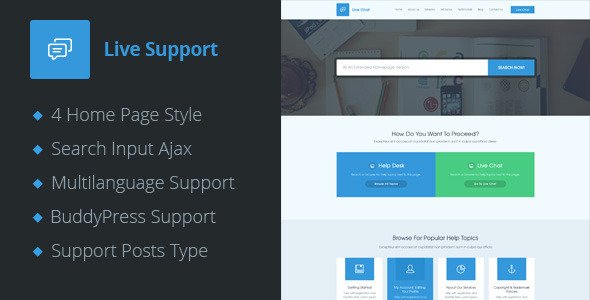 Live Support - Helpdesk Responsive Wordpress Theme
 TFx