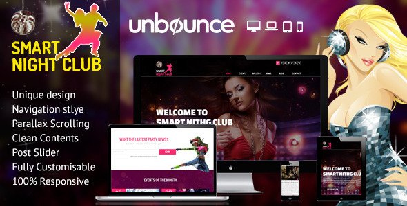 Nightclub - Unbounce Responsive Landing Page
 TFx