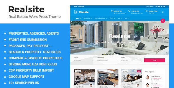 Realsite - Material Real Estate WordPress Theme
 TFx