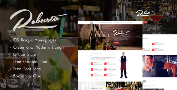 Robusta - Resraurant, Bar, Pub PSD Template
 TFx
