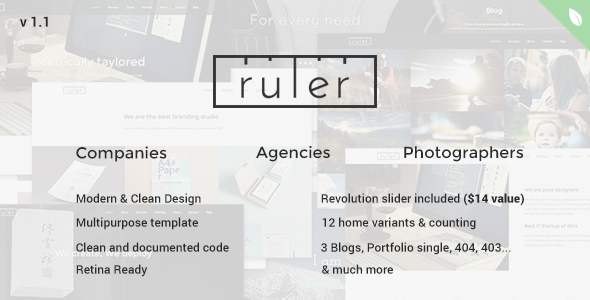Ruler - Multipurpose Onepage WordPress Theme
 TFx