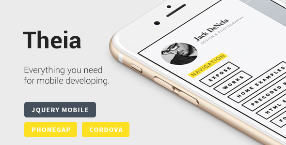 Theia | Multipurpose jQuery Mobile Template
 TFx