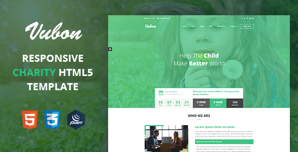 Vubon - Multipage Charity HTML Template
 TFx
