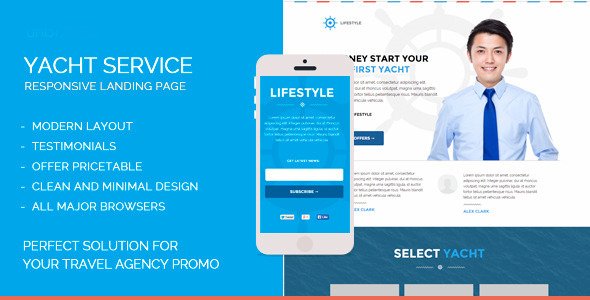 Yacht/Cruise Service Responsive Landing page
 TFx
