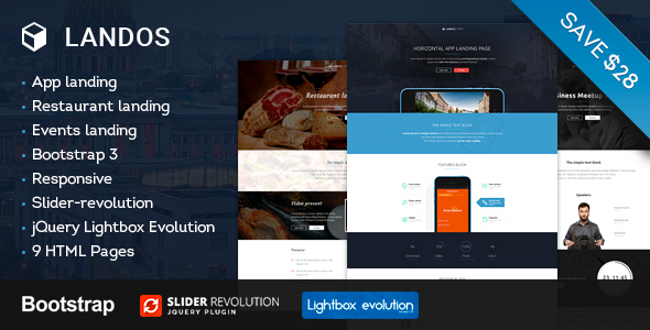 Landos – Responsive Landing Page 
           TFx