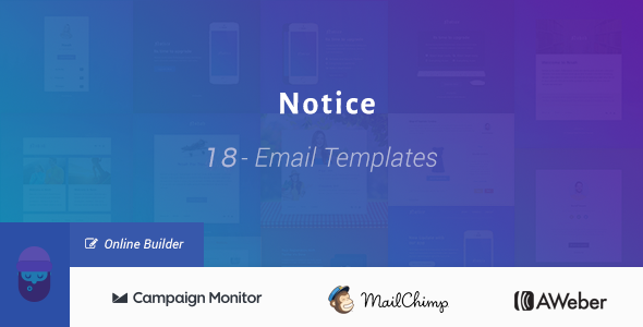 Notice - 18 Email notifications + Online Builder
           TFx