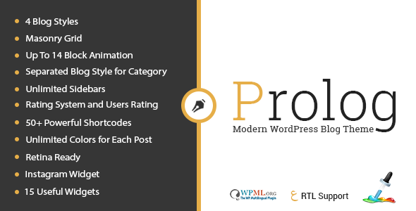 Prolog - Personal Creative Blog WordPress Theme
         TFx