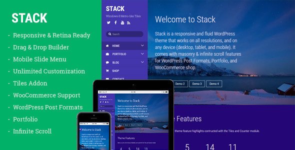 Stack - WordPress Theme for Creating Metro Layouts
           TFx