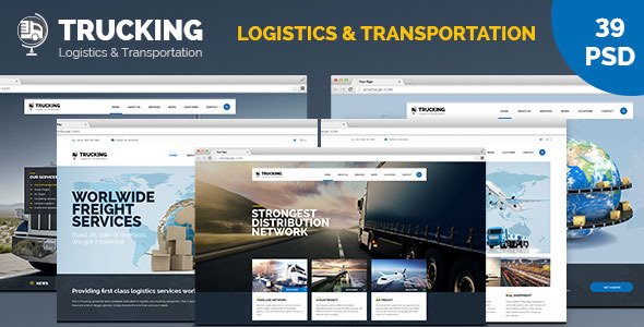 Trucking Transportation and Logistics PSD Template
 TFx