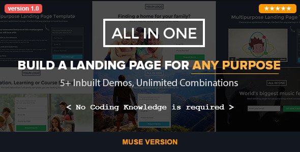 All in One - Responsive Parallax Muse Template
           TFx