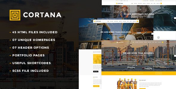 Cortana - Construction HTML5 Template
           TFx