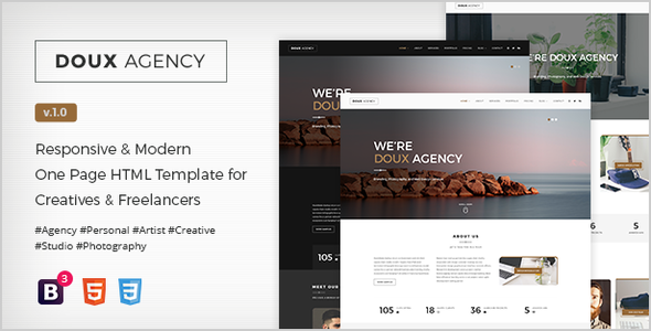 Doux - Creative One Page HTML Template
           TFx