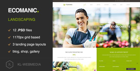 Ecomanic - Landscaping PSD Template
           TFx