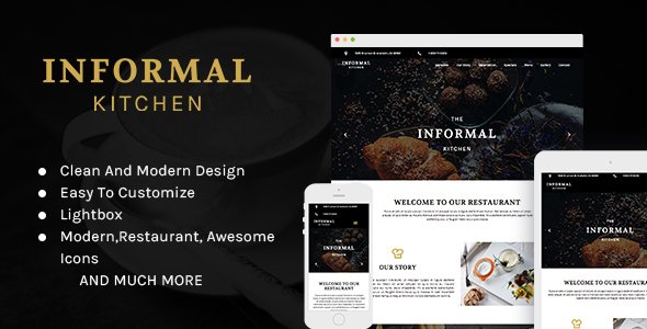 Informal Kitchen - Modern Restaurant Muse Theme
           TFx