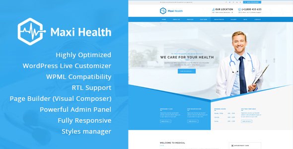 Maxi Health - Responsive Medical WordPress Theme
           TFx