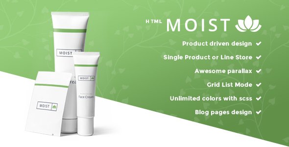 Moist - Single Product E-commerce Website Template
           TFx