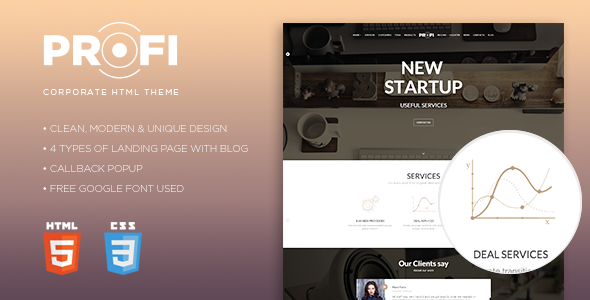 Profi - Multipurpose Corporate HTML Template
           TFx