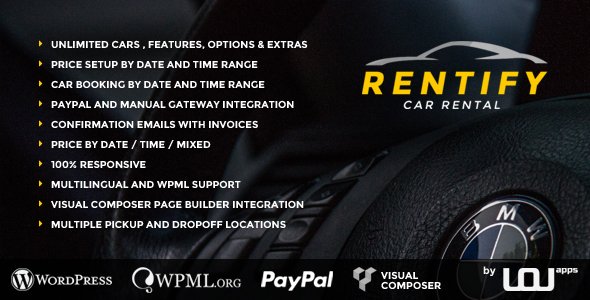 Rentify - Car Rental WordPress Theme
           TFx