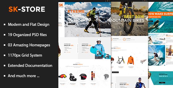 SK Store - Unique PSD Template for Skate Stores
           TFx