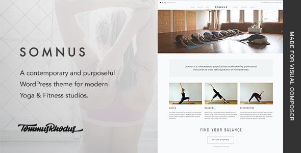 Somnus - Yoga & Fitness Studio WordPress Theme
           TFx