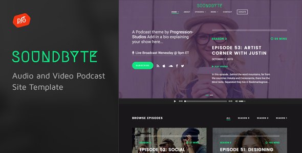 Soundbyte - Podcast/Audio Template
           TFx