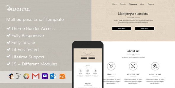 Susanna - Responsive Email + StampReady Builder
           TFx