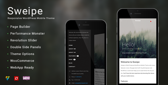 Sweipe - Responsive WordPress Mobile Theme
           TFx