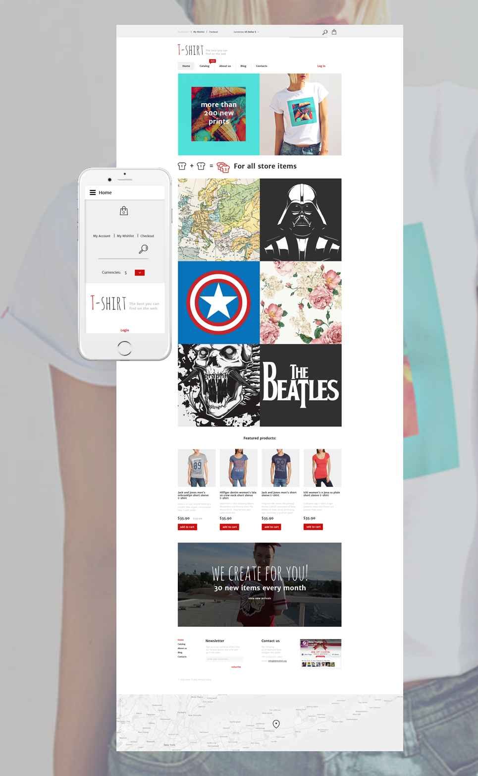 T- Shirt VirtueMart Template TMT