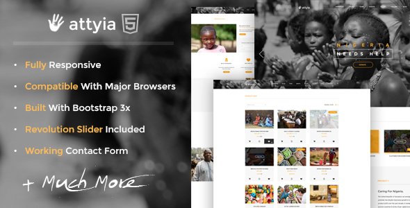 Attyia - Creative NGO and Charity WordPress Theme
           TFx