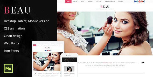 Beau - Beauty Salon Template
           TFx