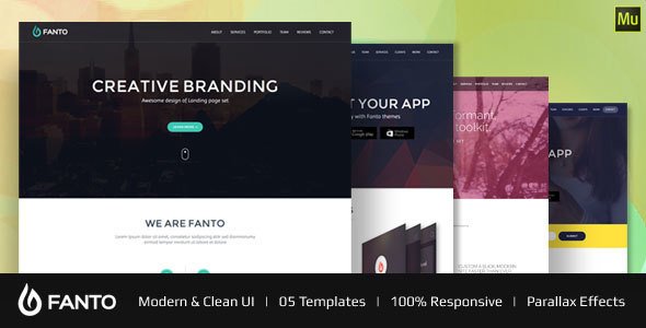 Fanto Multipurpose Muse Landing Pages
           TFx