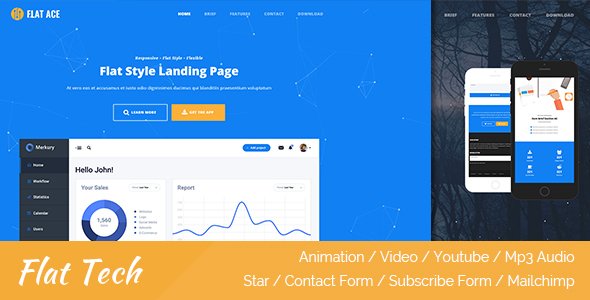 Flat Ace - Flat Style Landing Page
           TFx
