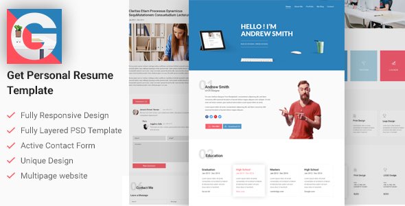 GET | Personal CV/Resume Template
           TFx
