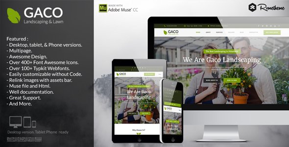 Gaco - Landscaping & Gardening Muse Template
           TFx