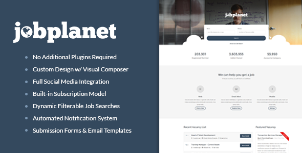 Jobplanet - Responsive Job Board WordPress Themes
           TFx