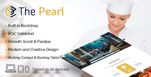Pearl - Responsive Food & Restaurant Template
           TFx