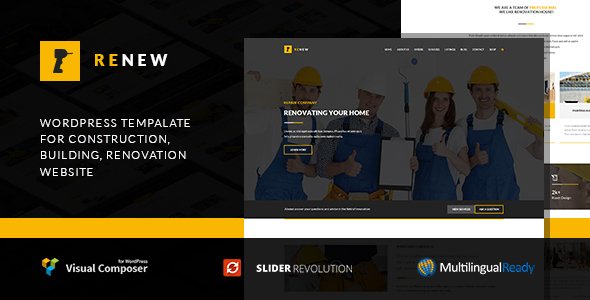 Renew - Renovation, Repair & Construction WordPress Theme
           TFx