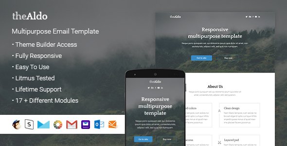 Aldo - Responsive Email + StampReady Builder
           TFx