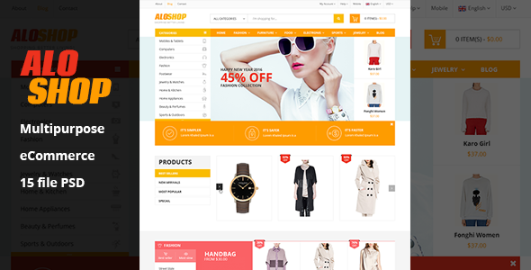 Aloshop | PSD Template
           TFx