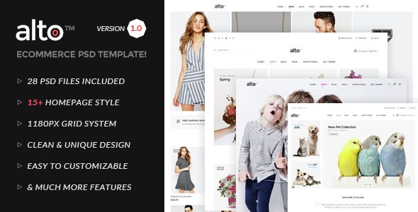 Alto | Multipurpose  E-commerce PSD Template
           TFx