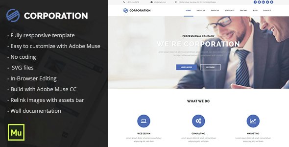Corporation - Responsive Corporate Portfolio Template
           TFx