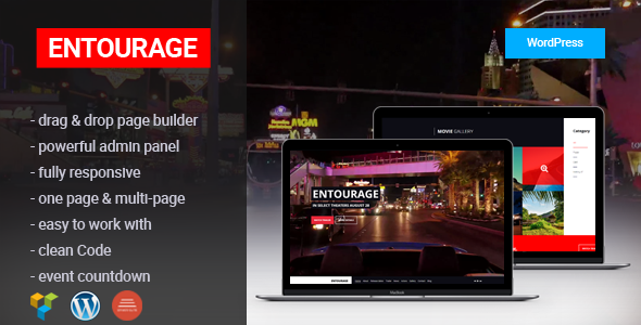 ENTOURAGE - Movie/Film/Cinema/TV WordPress Theme
           TFx