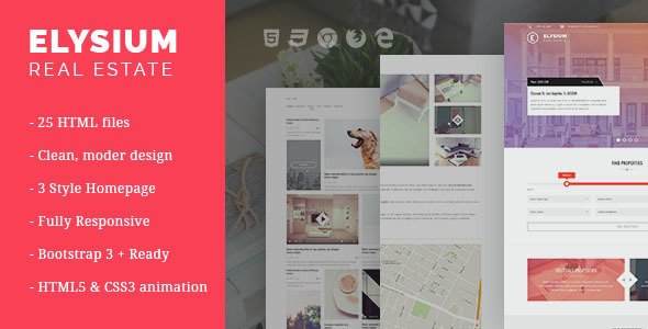 Elysium - Real Estate HTML5 Template
           TFx