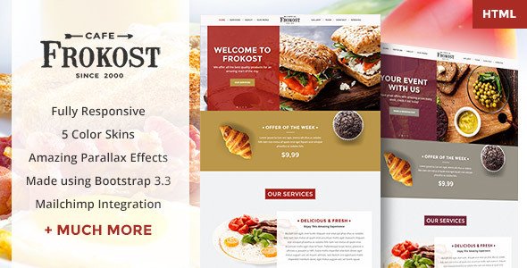 Frokost - Restaurant / Cafe One Page HTML5  
           TFx