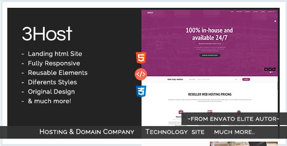 Hosting, Domain, Technology Company Landing Page | 3Host
           TFx